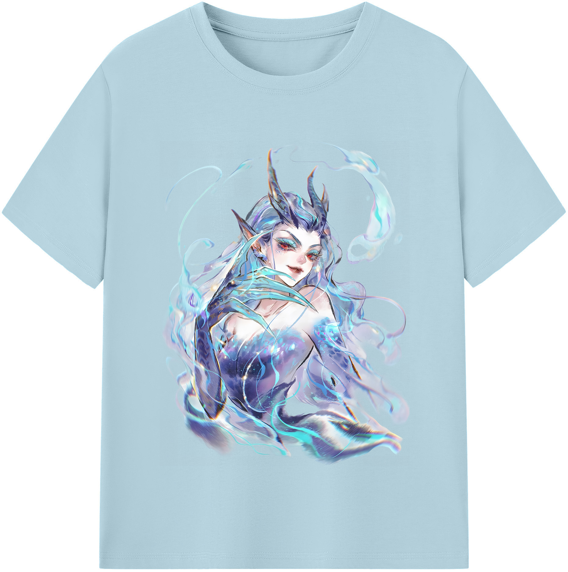 （画像用） Ne Zha 2 ナタ 魔童の大暴れ 綿100％半袖Tシャツ（フロントプリント）